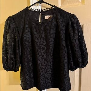 Elegant Black Lace Women's Top